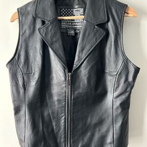 Dream Apparel Black Leather Vest